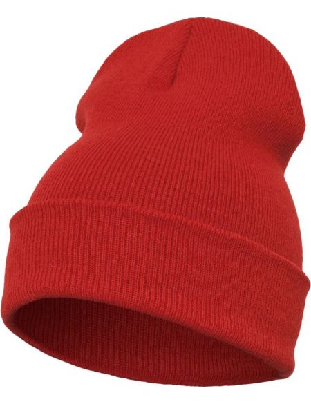 Strickmütze lang Flexfit 1501KC rot
