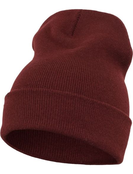Strickmütze lang Flexfit 1501KC kastanienbraun
