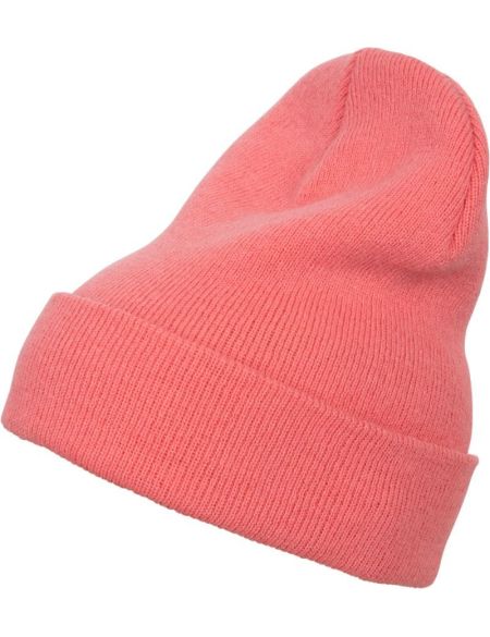 Strickmütze lang Flexfit 1501KC Koralle