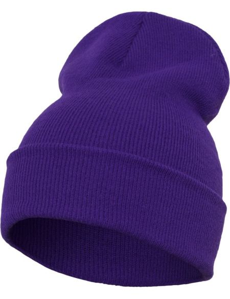 Strickmütze lang Flexfit 1501KC lila