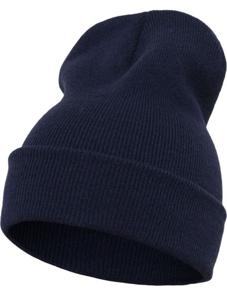 Mütze gestrickt lang Flexfit 1501KC Marine