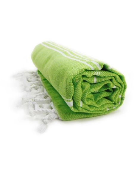 Das One Toweling Hamam Sultan Limetten-/Weißhandtuch