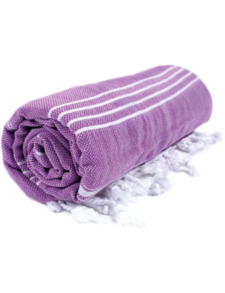 Das One Toweling Hamam Sultan lila/weißes Handtuch