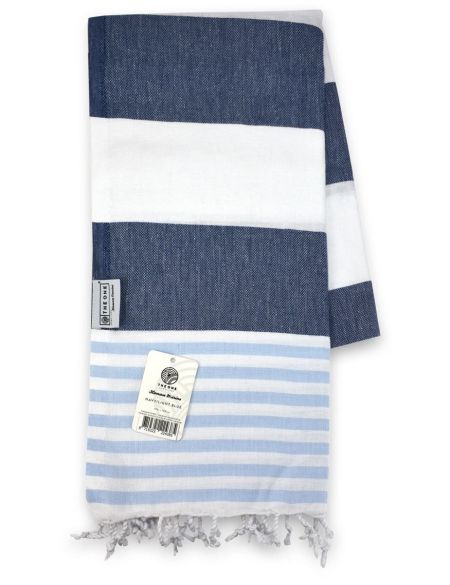 Das One Toweling Hamam Marine Marine/Hellblau Handtuch