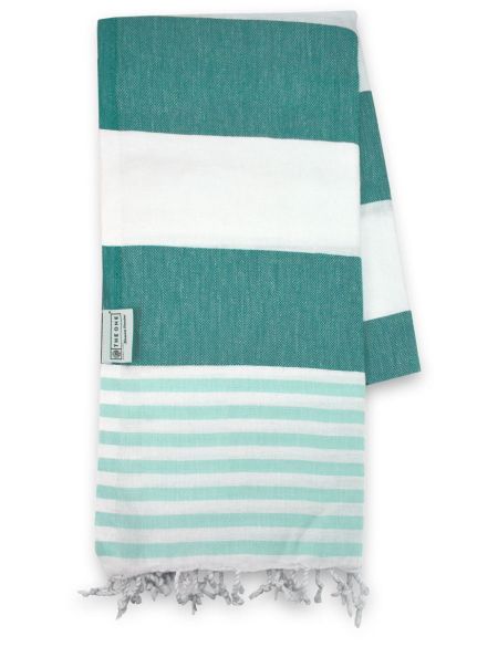The One Toweling Hamam Marine anthrazit/türkis