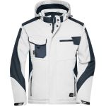 Bunda pracovní zimní softshellová Strong James Nicholson JN824 white/carbon