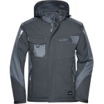 Arbeits-Winter-Softshelljacke Strong James Nicholson JN824 schwarz/carbon