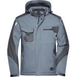 Arbeitswinter-Softshelljacke Strong James Nicholson JN824 Carbon/Schwarz