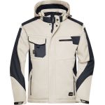 Arbeitswinter-Softshelljacke Strong James Nicholson JN824 Stein/Schwarz