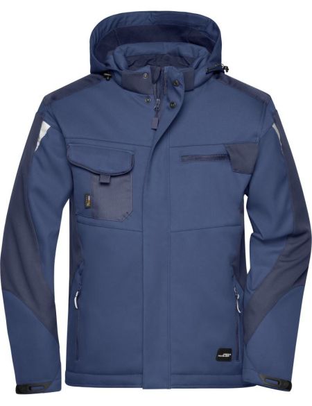 Arbeits-Winter-Softshelljacke Strong James Nicholson JN824 Marineblau/Marineblau