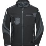 Arbeits-Sommer-Softshelljacke Strong James Nicholson JN8844 schwarz/carbon