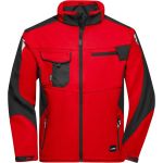 Arbeits-Sommer-Softshelljacke Strong James Nicholson JN8844 rot/schwarz