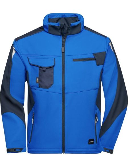 Arbeits-Sommer-Softshelljacke Strong James Nicholson JN8844 Royal/Navy
