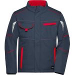 Arbeitswinter-Softshelljacke Farbe James Nicholson JN853 Carbon/Rot