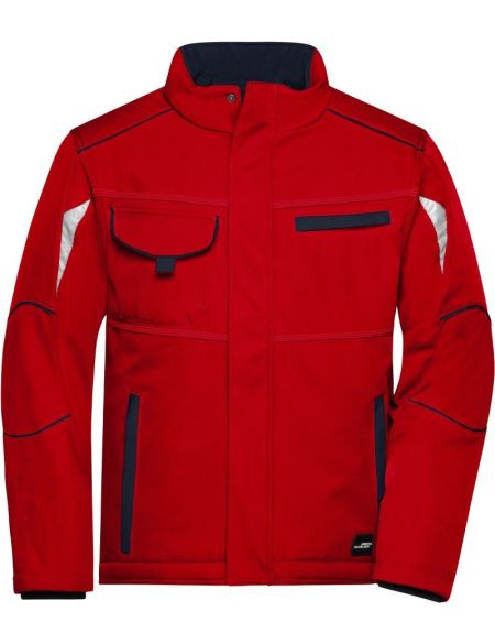 Arbeitswinter-Softshelljacke Farbe James Nicholson JN853 weiß/königsblau