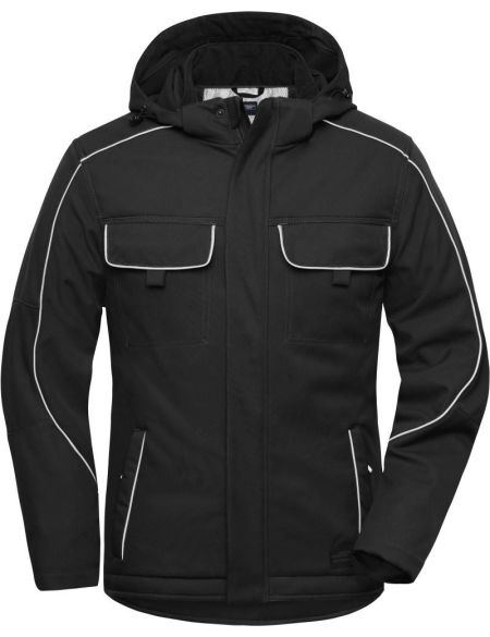Arbeits-Softshelljacke gepolstert Solid James Nicholson JN886 schwarz