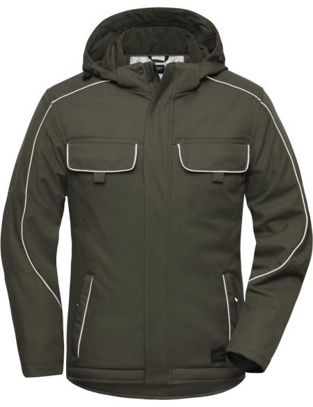 Arbeits-Softshelljacke gepolstert Solid James Nicholson JN886 oliv