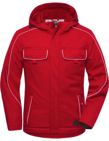 Arbeits-Softshelljacke gepolstert Solid James Nicholson JN886 rot
