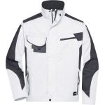 Arbeitsjacke Strong James Nicholson JN821 weiß/carbon