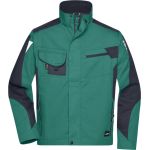 Arbeitsjacke Strong James Nicholson JN821 dunkelgrün/schwarz