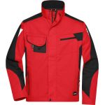 Arbeitsjacke Strong James Nicholson JN821 rot/schwarz