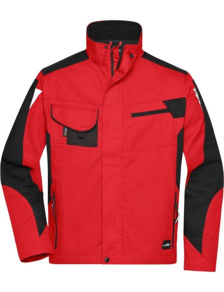 Arbeitsjacke Strong James Nicholson JN821 weiß/carbon