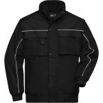 Arbeitsjacke mit abnehmbaren Ärmeln James Nicholson JN810 schwarz/schwarz