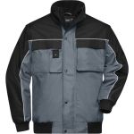 Arbeitsjacke mit abnehmbaren Ärmeln James Nicholson JN810 Carbon/Schwarz