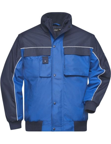 Arbeitsjacke mit abnehmbaren Ärmeln James Nicholson JN810 Royal/Navy