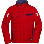 Arbeits-Sommer-Sotfshell-Jacke. Farbe: James Nicholson JN851, Rot/Marineblau