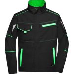 Arbeitsjacke Farbe James Nicholson JN849 schwarz/lindgrün