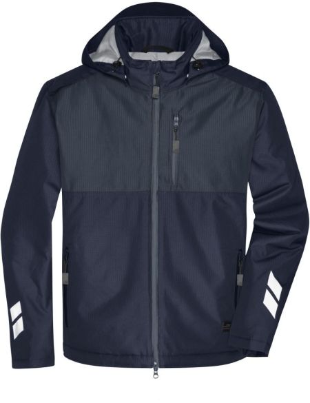 Arbeits-Hardshell-Wattierungsjacke James Nicholson JN1815 schwarz/schwarz