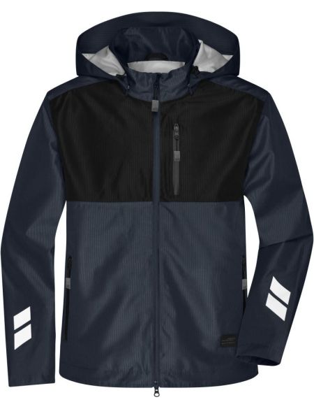 Arbeits-Hardshelljacke James Nicholson JN1814 Carbon/Schwarz