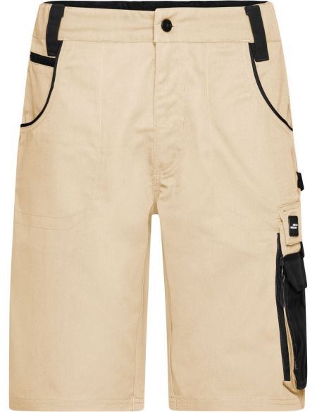 Arbeitsshorts Strong James Nicholson JN835 (Größe 42-60) Stein/Schwarz