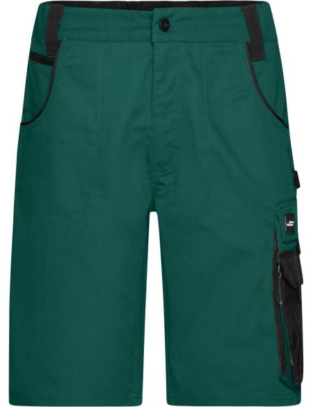 Arbeitsshorts Strong James Nicholson JN835 (Größe 42-60) dunkelgrün/schwarz