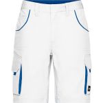 Arbeitsshorts Farbe James Nicholson JN872 (Größe 42-60) weiß/königsblau