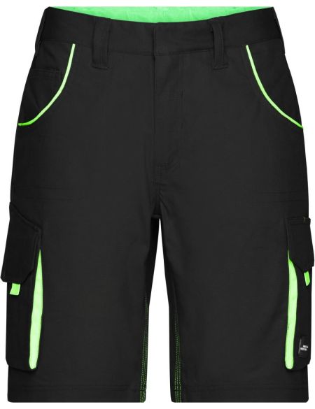 Arbeitsshorts Farbe James Nicholson JN872 (Größe 42-60) schwarz/lindgrün