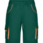 Arbeitsshorts Farbe James Nicholson JN872 (Größe 42-60) dunkelgrün/orange