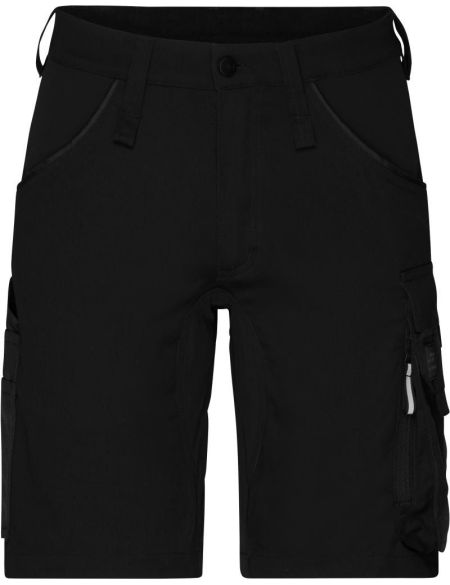 Arbeitsshorts elastisch Slim Line James Nicholson JN1811 schwarz/schwarz