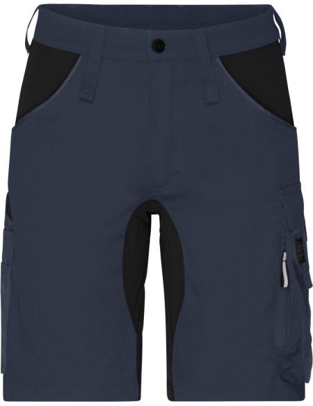 Arbeitsshorts elastisch Slim Line James Nicholson JN1811 Carbon/Schwarz