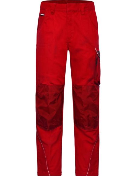 Arbeitshose Solid James Nicholson JN878 (Größe 42-60) mittellang rot