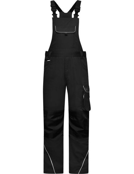 Arbeitshose mit Latz Solid James Nicholson JN879 (Größe 42-60) mittellang schwarz