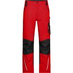 Arbeitshose Strong James Nicholson JN832L (Größe 94-110) lange Länge rot/schwarz