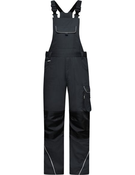 Arbeitshose mit Latz Solid James Nicholson JN879X (Größe 62) Carbon