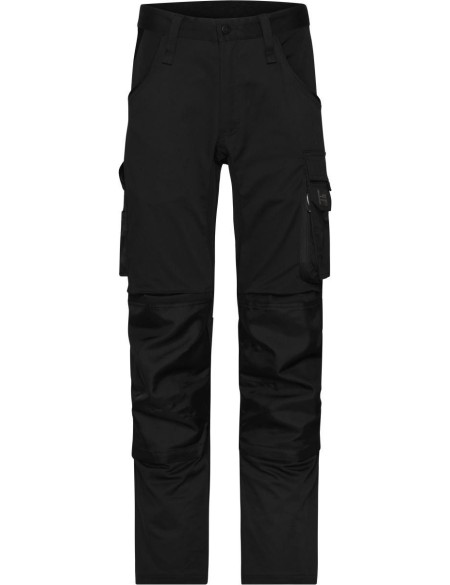Slim Line James Nicholson JN1812X (Größe 62-64) Stretch-Arbeitshose schwarz/schwarz