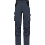 Slim Line James Nicholson JN1812X (Größe 62-64) Stretch-Arbeitshose Carbon/Schwarz