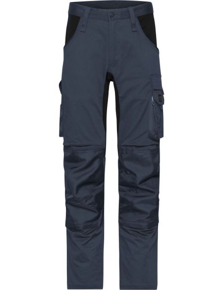 Slim Line James Nicholson JN1812X (Größe 62-64) Stretch-Arbeitshose Carbon/Schwarz
