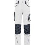 Arbeitshose Modern Style Strong James Nicholson JN1832X (Größe 62-64) mittellang weiß/carbon