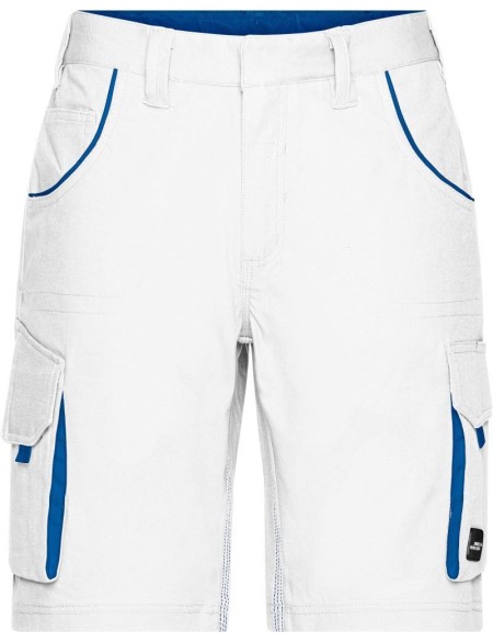 Arbeitsshorts Farbe James Nicholson JN872X (Größe 62) weiß/royal