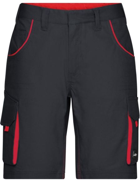 Arbeitsshorts Farbe James Nicholson JN872X (Größe 62) Carbon/Rot